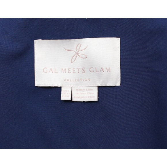 Gal Meets Glam Jennifer Shimmer Satin Wrap Dress Midi - Picture 5 of 6